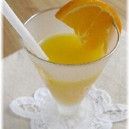 オレンジが甘くてとっても飲みやすくて美味しかったです（u u）
ビタミンＣたっぷりジュースで、明日の今頃は絶対に、美人になっているかも・・（笑）